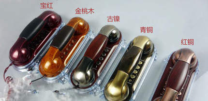 复古风格电话 创意可爱底部发光挂壁座机 美思奇MT-025欧式电话机