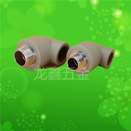 广东加厚PPR外牙弯头外丝弯头接头20 2532PPR热熔管配件4分6分1寸