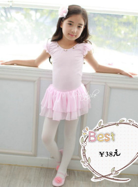 儿童舞蹈服 女童纯棉连体裙 短袖练功服开扣少儿秋冬民族考级服女