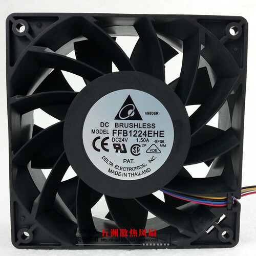 Delta台达12038 12CM 24V 1.5A RD FOO测速  FFB1224EHE 散热风扇