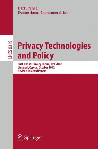【预订】Privacy Technologies and Policy