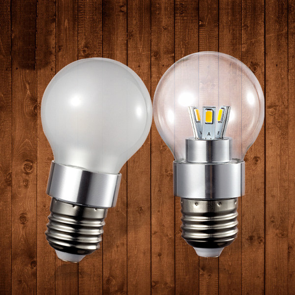 高亮贴片灯珠光源可调光led磨砂透明灯泡e27螺口led球泡3w5w节能