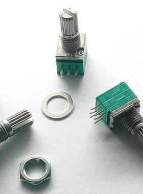 绿色 单/双联3/5/6脚 B503 音响功放/密封电位器 B50K 柄长15MM