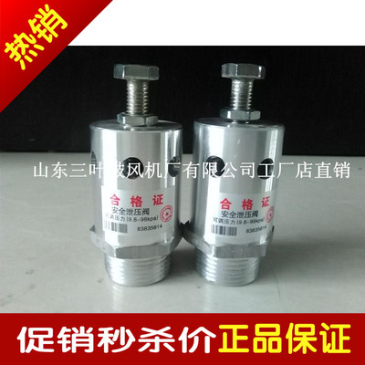 三叶罗茨鼓风机泄压阀螺纹接口1寸安全阀罗茨鼓风机各种配件齐全