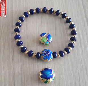 豪华纯银花丝配件天然青金石细手串手链男女特价原创时尚饰品百搭