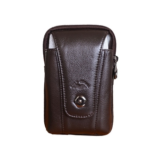 6寸手机包手机腰包牛皮竖款 5.7 三层 穿皮带5.5 真皮男士