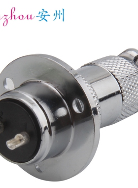 DF20-2芯航空插头19M-2A三眼法兰插座19M-2E圆形连接器GX20-2P