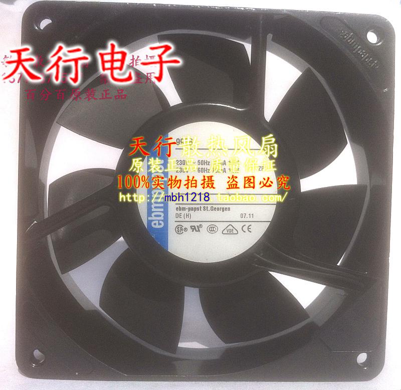 TYP 9652 AC230V 原装正品德国ebmpapst 120*120*25MM 耐高温风扇