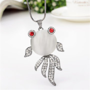 Female love necklace sweater for fall/winter accessories long cute goldfish necklace Joker Korea jewelry pendant package mail