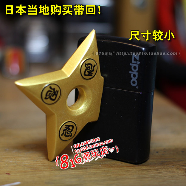 日本购买带回江户忍者飞镖金色3D立体冰箱贴磁贴