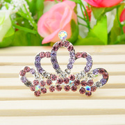 Ya na Korea hair accessories for children beautiful sparkling rhinestone Crown shows the performance of the child clips Crown plug comb