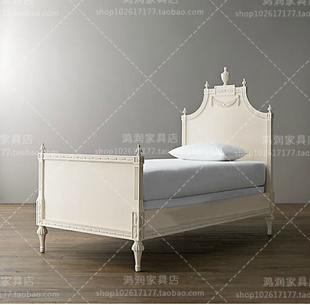 桦木实木儿童床 120 美式 150 实木单人床双人床定 法式 出口美国