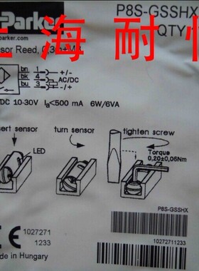 美国原装品牌 Parker 派克  P8S-GSSHX 电磁阀 传感器 匈牙利