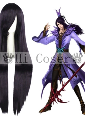 Hicoser黑猫/柳梦璃/古装长直发100cm 深紫色 cos假发035N