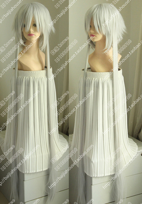 cos假发 血族bloodline 莉萝艾 莉萝爱 银灰翻翘长鬓角1.3米 现货