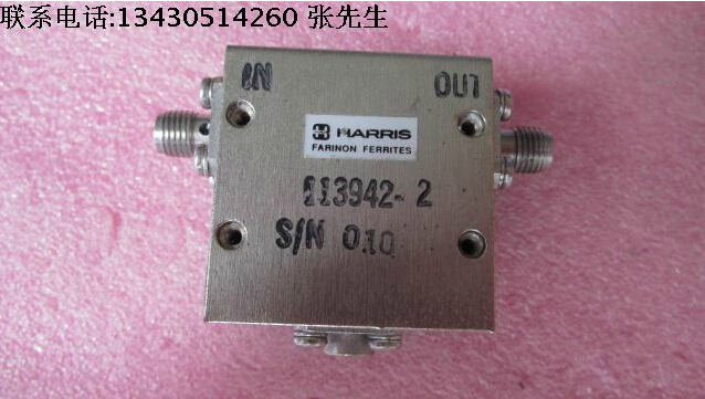 美国HARRLS进口 113942-2 0.97-1.29GHz SMA RF 射频微波同轴隔离器 质量包好，包能用 可提供详细测试图 请放心购买 频率范围：0.97-1.29GHz 插损:＜1dB， 隔离度.:＞20dB， VSWR:＜1.35，SMA接头