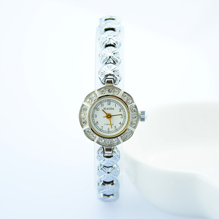 海达手表上海产经典复古镀金镶钻时尚雕花女手动机械表库存全新