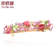 Ya na hair clip hairpin Korean rhinestones hair clip ponytail clamp horizontal clamp spring clamp DX10