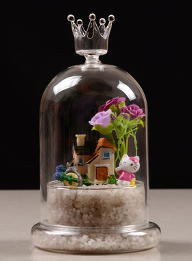 欧式风创意透明微景观花瓶罩子