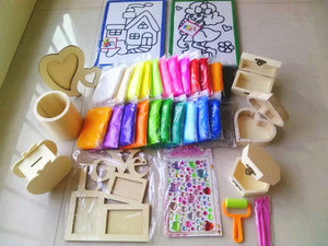 超轻粘土24色36色橡皮泥套装彩泥雪花手工黏土太空泥手工材料包