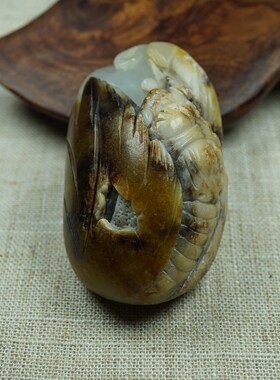 【晶金良玉】和田玉籽料独籽一夜成名把件