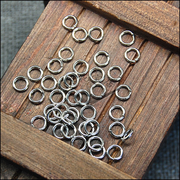 오픈 링 목걸이 팔찌 DIY 수제 구슬 액세서리 5MM 실버 두꺼운 오프닝 약 0.9MM 두께