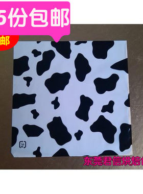 11CM 牛奶纸 牛奶瓶盖膜/黑白花衬纸/西点垫纸/塑料纸/500张促销