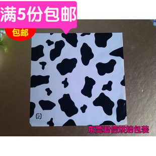 11CM 牛奶纸 牛奶瓶盖膜/黑白花衬纸/西点垫纸/塑料纸/500张促销