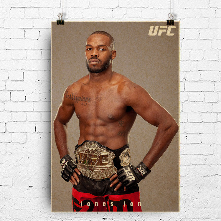 mma宣传画 乔恩·琼斯 jon jones ufc轻重量级冠军 格斗挂图复古