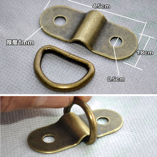 多用途拱桥 古铜色夹片 手工皮DIY 箱包五金配件可配D环 手提挂扣