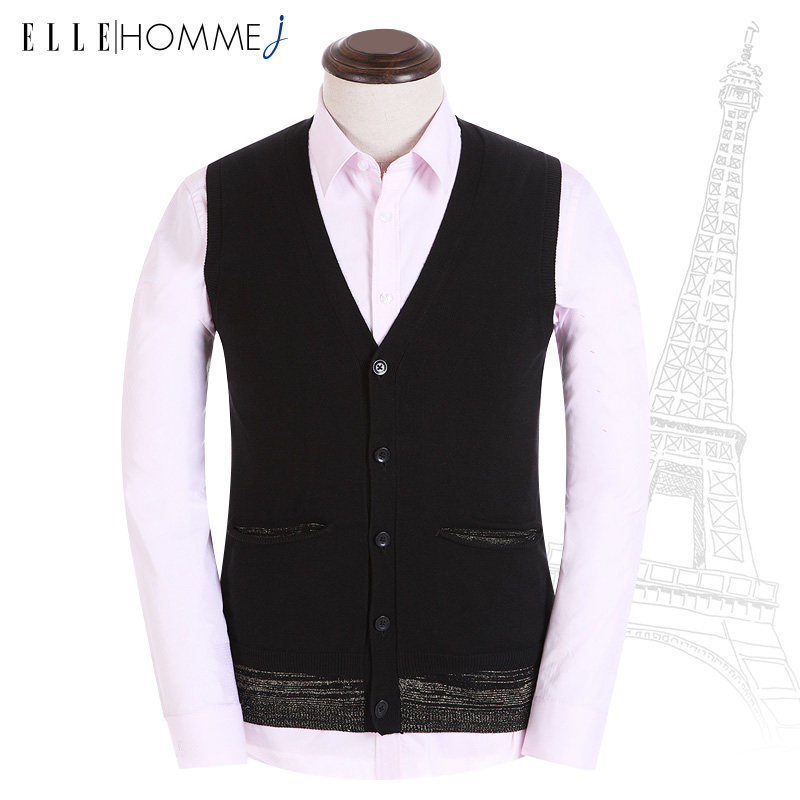 Débardeur homme Woolen gilet ELLE HOMME 100% coton - Ref 1584908 Image 1