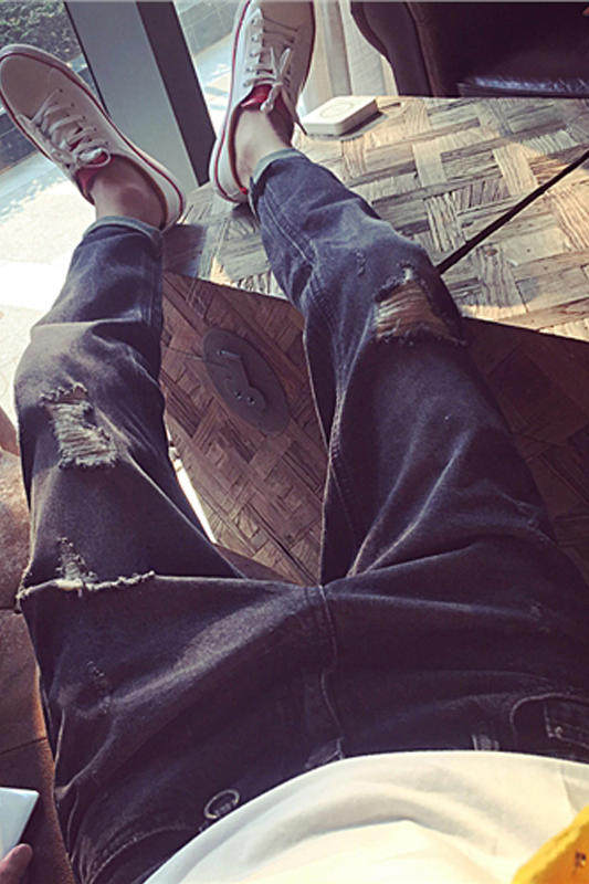 Jeans pour adolescent pieds Slim pour automne - Ref 1482057 Image 6