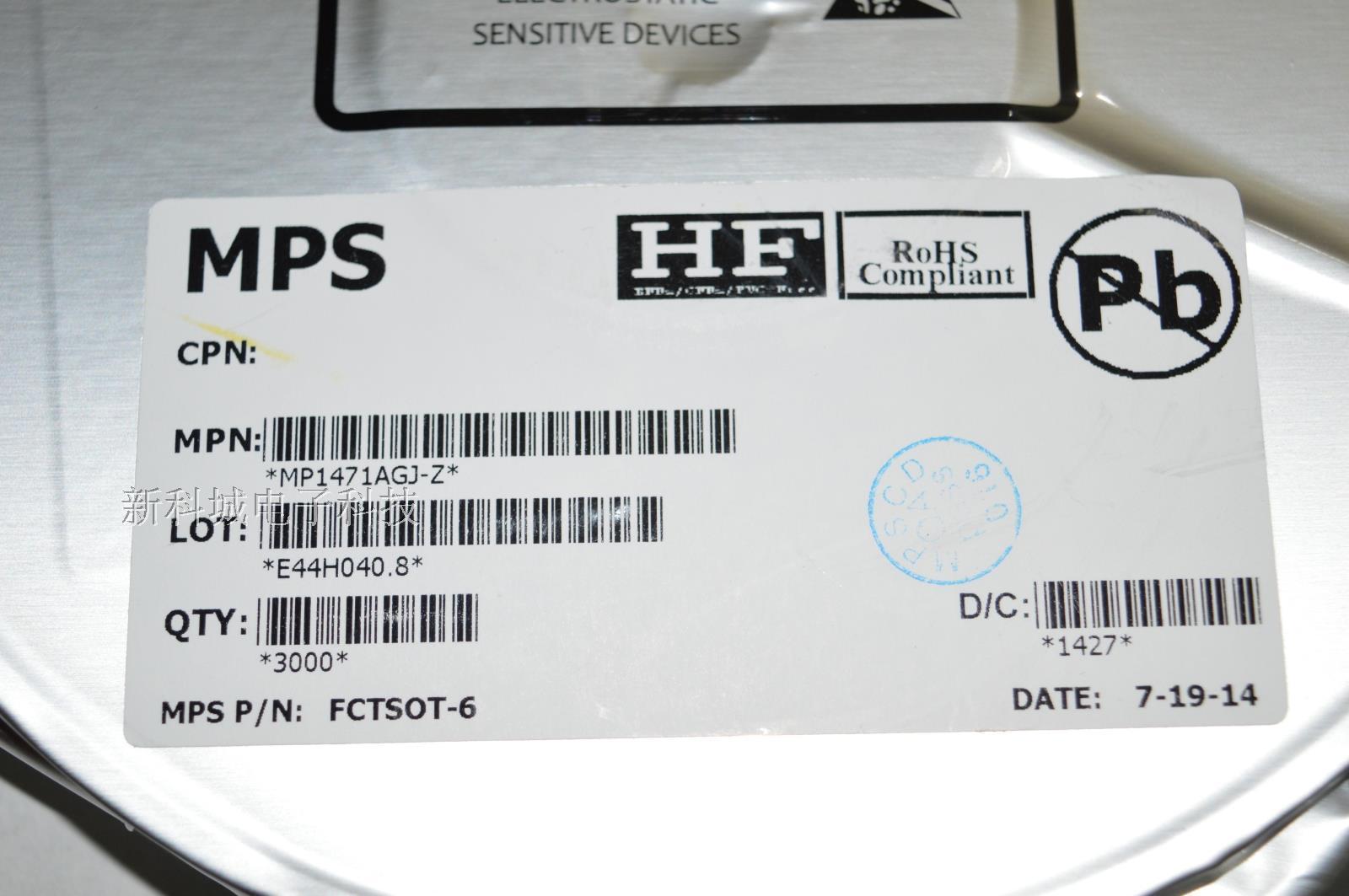 MPS代理 MP1471AGJ-Z 原装正品 14年新货 假一赔十图片