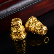 Tibetan brass Buddha head universal versatile brass copper tee carved Pagoda of DIY accessories vajra Bodhi accessories