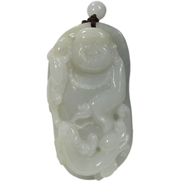 钰达翡翠玉佛挂坠 平安吊坠 有证特大玉佛玉挂坠a货真玉项坠 b9q