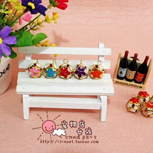 超可爱炫彩卡通饰品犬通用宠物铃铛挂饰挂牌狗牌定制项圈猫咪项圈