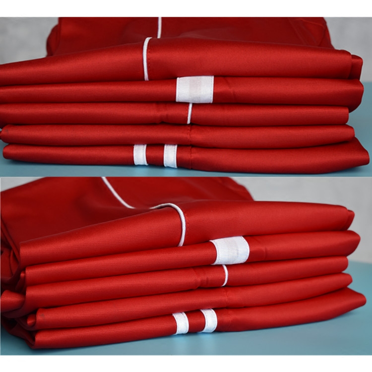 红色双杠校服裤子中学初高中运动休闲长跑健身加肥宽松夏季校服裤