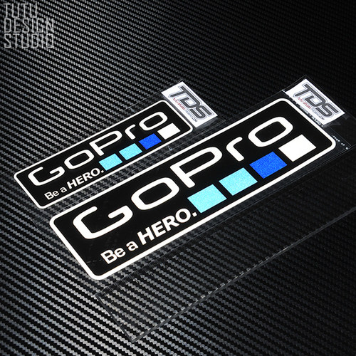 TUTU圖圖車貼 GOPROHero3 极限运动摄影DV 汽车改装反光贴纸贴花