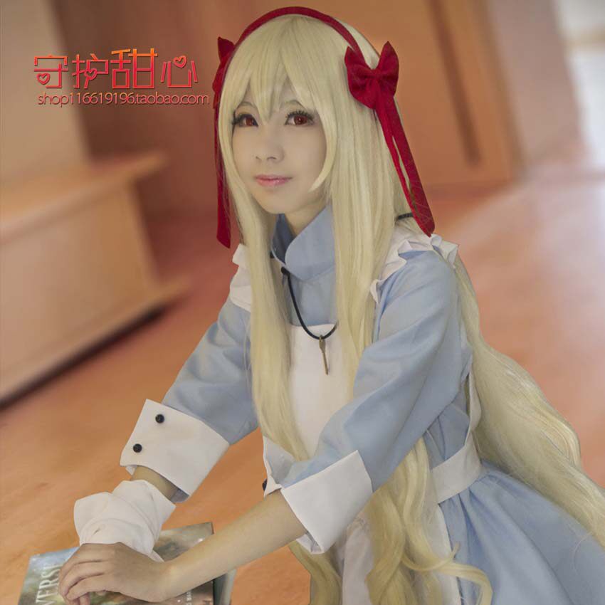 守护甜心阳炎project-小樱茉莉 米色超原版空气卷cosplay假发