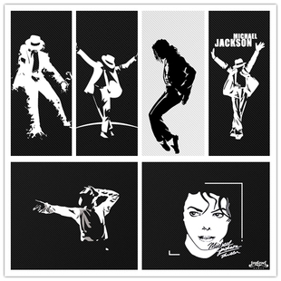 明星贴纸 汽车车贴个性 遮划痕贴 MJ迈克尔杰克逊Michael Jackson