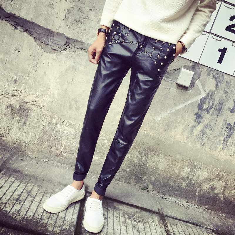 Pantalon cuir homme pour adolescent pour hiver - Ref 1479403 Image 1