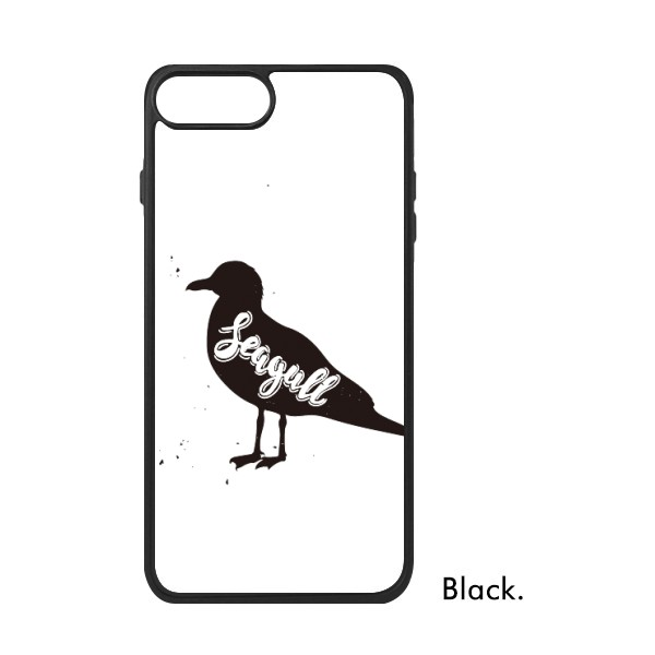 适用于iPhone海鸥黑白剪影动物Xr手机壳max保护套678plus硅胶11