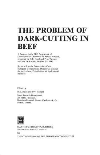 【预订】The Problem of Dark-Cutting in Beef