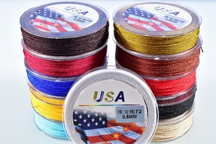进口USA牌diy手工编织材料72号0.8MM玉线红线编绳中国结线 包邮