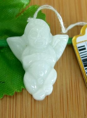 91931实拍图 促销 正货缅甸玉天然A货翡翠平安小天使小吊坠