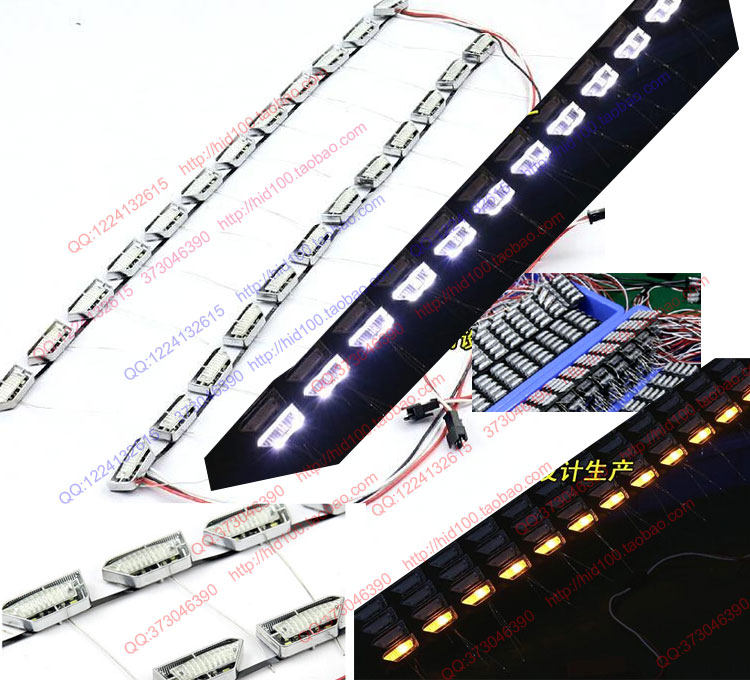 第4代亮双色泪眼升级版 Q7款LED双色泪眼日行灯装饰日间行车灯