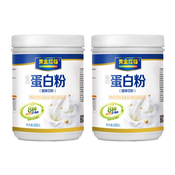 黄金搭档 成人蛋白粉 450g*2罐 优惠券折后￥118包邮（￥178-60）京东￥98/罐