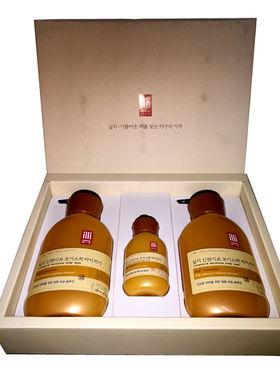 韩国进口正品爱茉莉illi一理保湿 400ml*2+100ml沐浴露套装 桔色
