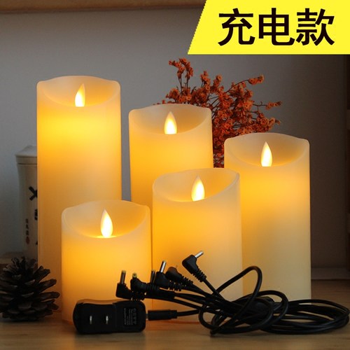 充电led电子蜡烛灯usb密室路引