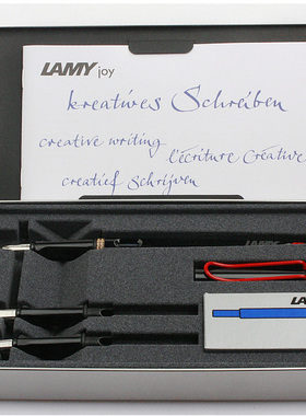 LAMY/凌美 JOY喜悦 钢笔套装 黑杆红夹/铝帽/白色 礼盒送上墨器